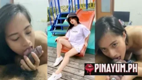 Pinay Sex Mabantot ang Burat ni Malcolm Kaya Sinubo Habang may Condom