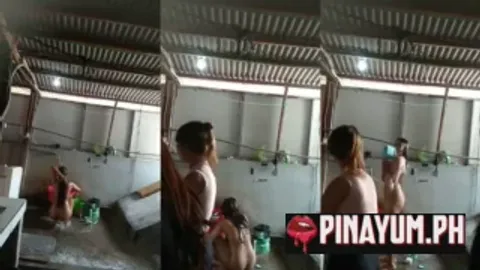 Pinay Sex Grabe si Ate Maligo Kitang Kita ng Buong Barangay